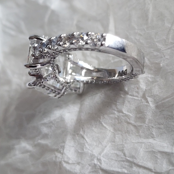 9.02 Total CT Lab Grown Platinum Engagement Ring  IGI Size 6 - Picture 7 of 16